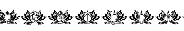 Great Lotus Mandala Monogram Font UPPERCASE