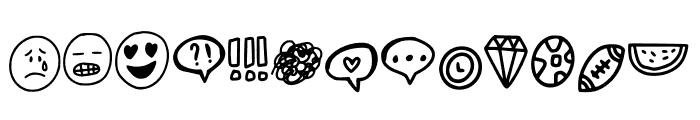 GreatEmojiDoodle-Regular Font UPPERCASE