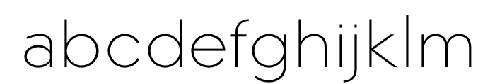 Grebavi Thin Font LOWERCASE