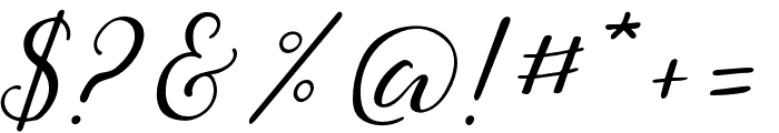 GreenstoneScriptItalic-Regular Font OTHER CHARS