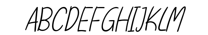 Gregory Handwritten Oblique Font UPPERCASE