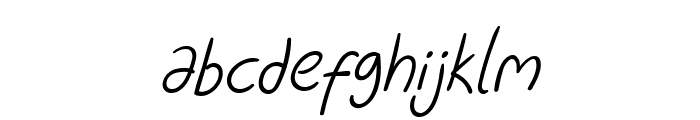 Gregory Handwritten Oblique Font LOWERCASE