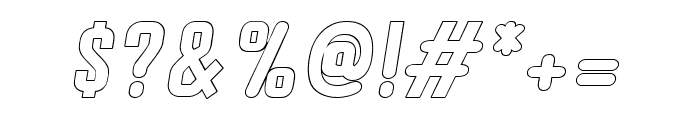 Greisy Bold-Outline-Italic Font OTHER CHARS