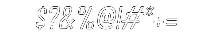 Greisy Light-Outline-Italic Font OTHER CHARS