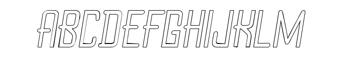 Greisy Light-Outline-Italic Font LOWERCASE