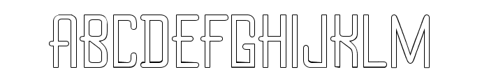 Greisy Light-Outline Font LOWERCASE
