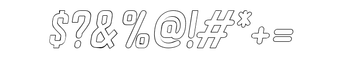 Greisy Medium-Outline-Italic Font OTHER CHARS