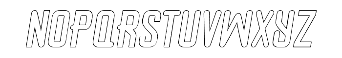 Greisy Medium-Outline-Italic Font LOWERCASE