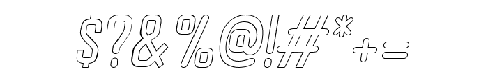 Greisy Regular-Outline-Italic Font OTHER CHARS