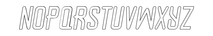 Greisy Regular-Outline-Italic Font LOWERCASE