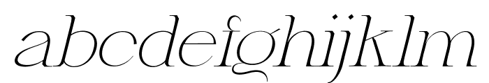 Gretha ExtraLight Italic Font LOWERCASE