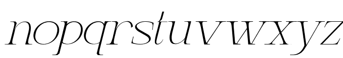 Gretha ExtraLight Italic Font LOWERCASE