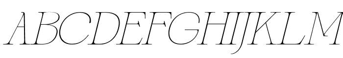 Gretha Thin Italic Font UPPERCASE