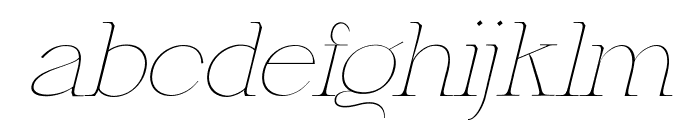 Gretha Thin Italic Font LOWERCASE