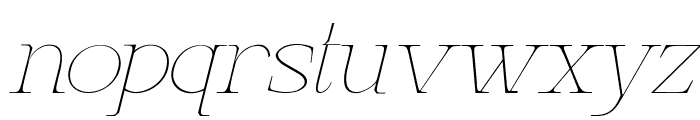 Gretha Thin Italic Font LOWERCASE