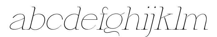 Gretha-ThinItalic Font LOWERCASE