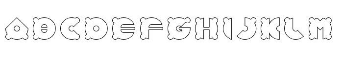 Grizzly & Bear-Hollow Font UPPERCASE
