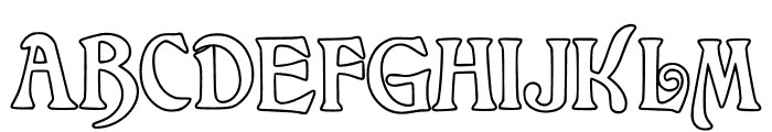 Grizzly Outline Font UPPERCASE