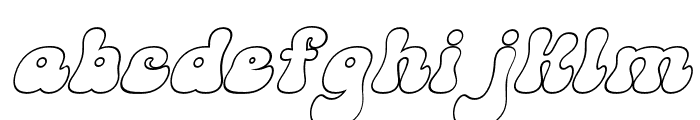 Gromvies Outline Italic Font LOWERCASE