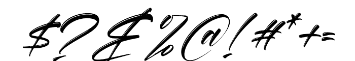 Grontfess Brushela Italic Font OTHER CHARS