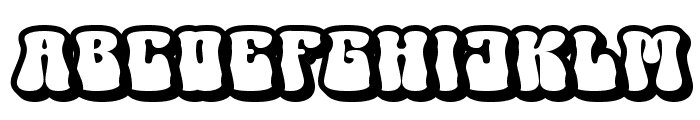 Groovy Beach Extrude Font LOWERCASE