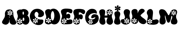 Groovy Flower Daisy Font UPPERCASE