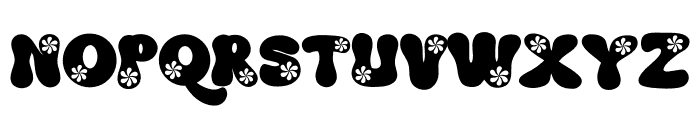 Groovy Flower Daisy Font UPPERCASE