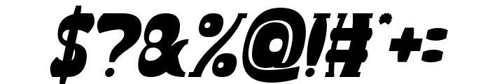 Groovy Funky Bold Italic Font OTHER CHARS