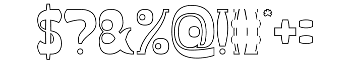 Groovy Funky-Hollow Font OTHER CHARS