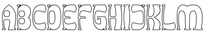 Groovy Funky-Hollow Font UPPERCASE