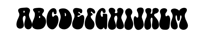Groovy Letters Font UPPERCASE