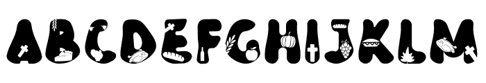 Groovy Thanksgiving Font UPPERCASE