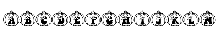 Groovy Witch and Pumpkin Font UPPERCASE