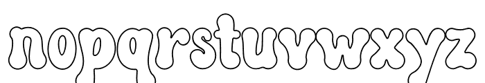 Groovy Yellow Outline Font LOWERCASE