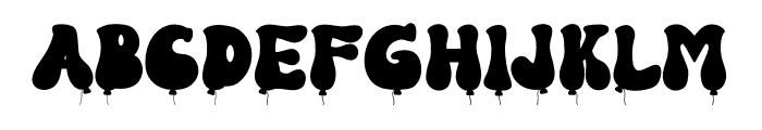 GroovyBalloon-3 Font UPPERCASE