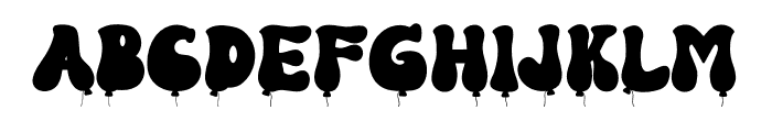 GroovyBalloon-5 Font UPPERCASE