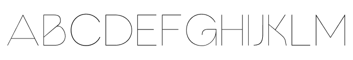 Gropio Typeface Thin Font UPPERCASE
