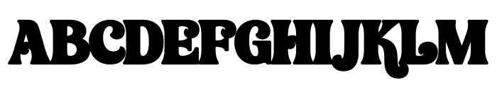 Groter Retro Outline Outline Font UPPERCASE