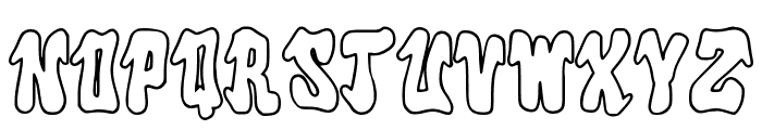 Grovy Sausage Outline Regular Font LOWERCASE