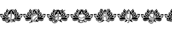Grow Lotus Mandala Monogram Font UPPERCASE