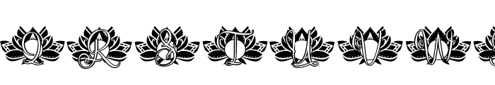 Grow Lotus Mandala Monogram Font LOWERCASE