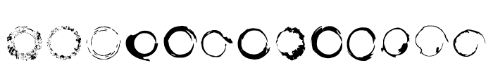 Grunge Circles Font UPPERCASE