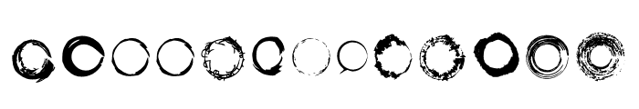 Grunge Circles Font LOWERCASE