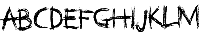 Grunge Crayon Font UPPERCASE