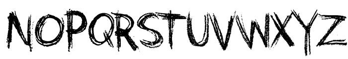 Grunge Crayon Font UPPERCASE