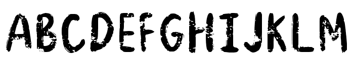 Grunge Handwriting Regular Font UPPERCASE