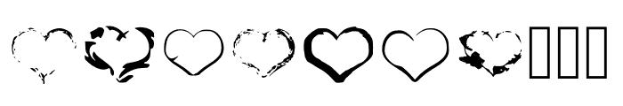 Grunge Hearts Font OTHER CHARS