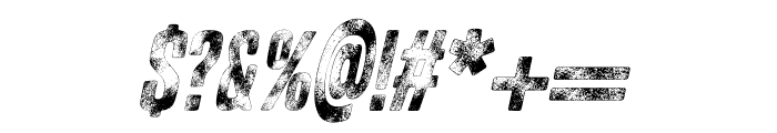 Grunge Master Italic Font OTHER CHARS