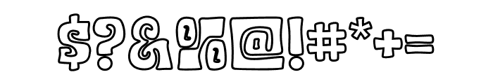 Gruvilicious Outline Font OTHER CHARS