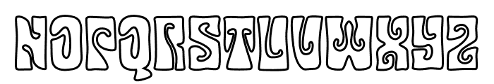 Gruvilicious Outline Font LOWERCASE